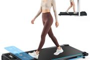 10km/h Under Desk Treadmill for Home, 2.75HP Quiet Portable Treadmill, Bluetooth App &amp; Magnetic Remote Control, 300LBS Capacity, LED Display