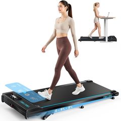 10km/h Under Desk Treadmill for Home, 2.75HP Quiet Portable Treadmill, Bluetooth App & Magnetic Remote Control, 300LBS Capacity, LED Display