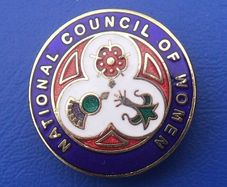 NATIONAL COUNCIL OF WOMEN (England, Scotland & Wales) - membership badge (c.1980's)