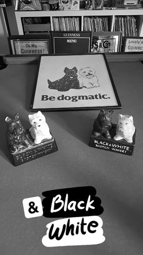 Vintage Black & White Whisky memorabilia