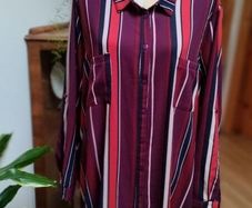 Ladies Multicoloured New look CURVES shirt like dress, wear with belt or without. like new