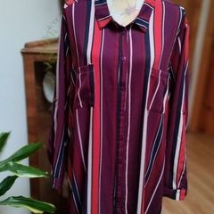 Ladies Multicoloured New look CURVES shirt like dress, wear with belt or without. like new