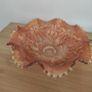Vintage Carnival Glass Marigold Lustre 3 Footed Bowl Image 3