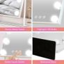 Makeup Mirror with Lights, Hollywood Vanity Mirror with 3 Colors Lighting Modes, Touch Control, 360 Ratation, Dimmable 9 LED Bulbs Lighted Makeup Mirror for Dressing Room & Bedroom White Image 6