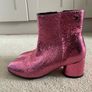 Gioseppo pink metallic leather boots size 4 Image 3
