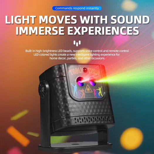 Mini DJ Disco Home Laser Flash Stage Light USB Voice Control Remote Control Birthday Karaoke Christmas Holiday Decoration Home Party Light
