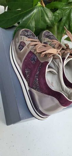 HOGAN leather trainers Sz 40 (Fit 7UK) - Rrp 320 (New)
