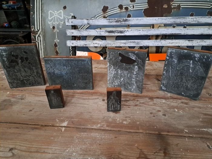 Vintage Themed Military Printers Blocks