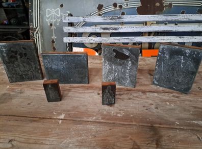 Vintage Themed Military Printers Blocks