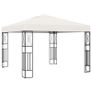 Gazebo with Curtain and String Lights 3x3 m Cream White Image 2