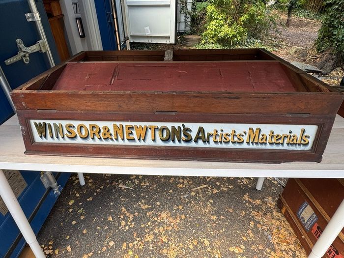 Antique Winsor & Newton Shop Counter Display Cabinet / Plan Chest (Ideal Upcycle)