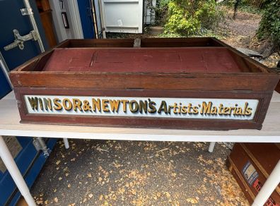 Antique Winsor & Newton Shop Counter Display Cabinet / Plan Chest (Ideal Upcycle)