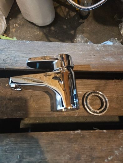 Chrome basin mixer taps