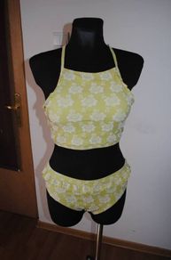 Next floral lime girl's 2 piece swimwear Perfect condition age 16 Postage included