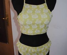 Next floral lime girl's 2 piece swimwear Perfect condition age 16 Postage included