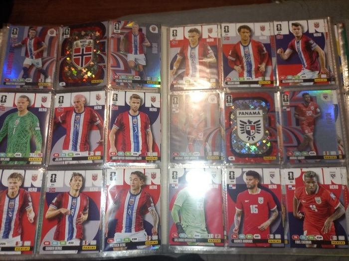 Panini World Cup 2026 binder almost full + extra cards