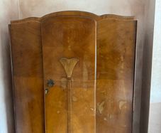 Vintage Art Deco Waterfall Wardrobe Set Ladies and Gentlemans Wardrobes