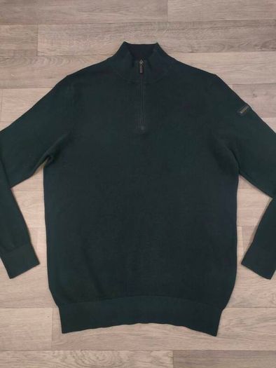 Bugatti Half Zip Cotton Jumper Mens Medium