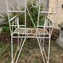Vintage Wrought Iron Garden Set with Bench and 2 Armchairs (Restoration Project) Image 6
