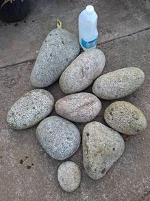 Smooth Granite Rocks x 9