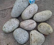 Smooth Granite Rocks x 9