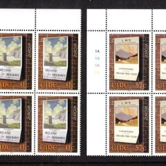 2003 Ireland Europa (Posters) 41c & 57c Commemorative Stamps Plate Block Plate 1A1A1A1A Mint Never Hinged (MNH)