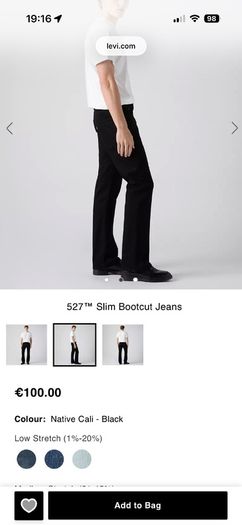 Levis Trousers Black 32/32