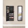 Jewellery cabinet jewelry cabinet hanging, lockable mirror cabinet, wall cabinet with mirror and numerous compartments, wall mounting, hanging on the door, Image 4
