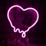 Heart Neon Signs, Pink Heart Neon Lamp Pink LED Neon Lights Night Light Image 5