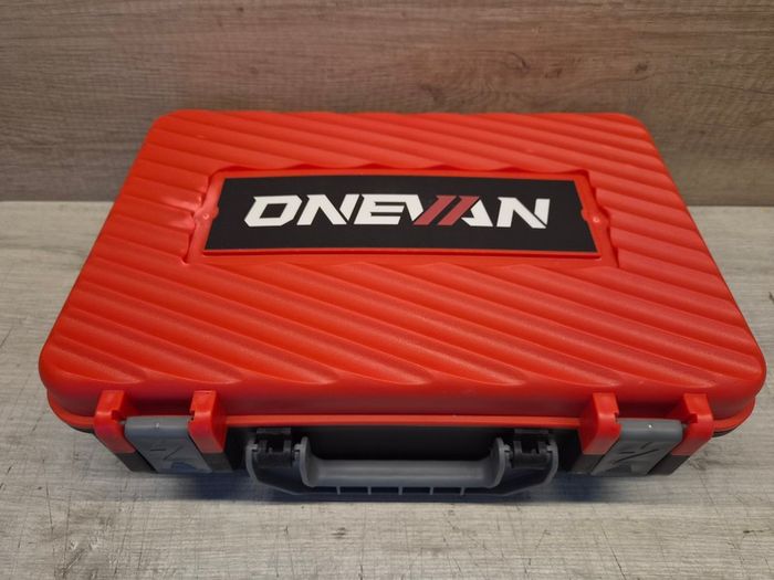 ONEVAN 1/2 inch Cordless Impact Wrench 1700Nm Brushless Electric with 2 Batteries & Fast Charger Red Black
