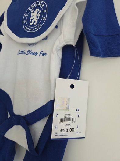 0-1m, Brand-New Official Chelsea FC Baby Starter Set (3 Piece) - Primark Baby