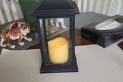 Lantern wooden glass panels