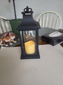 Lantern wooden glass panels