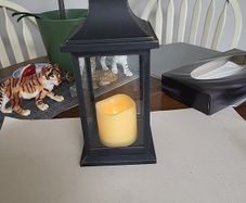 Lantern wooden glass panels