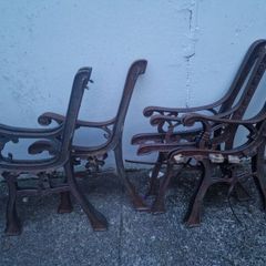 cast iron benches x4