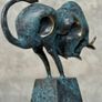 Salvador Dali Inspired Bull - Patinated Bronze Image 6