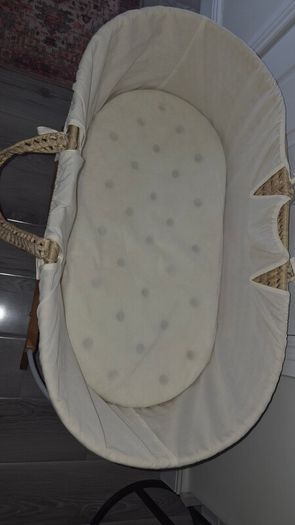 moses basket with a stand