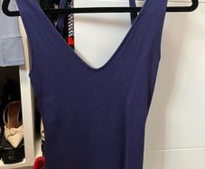 karen Millen strappy navy top