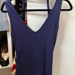 karen Millen strappy navy top