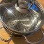 Steamer Cookware Set with Glass Lid Handles Stainless Steel Pan Kitchen Home Cook Chef Healthy Veg Cooking Housewarming induction ceramic gas electric perfect condition Image 2