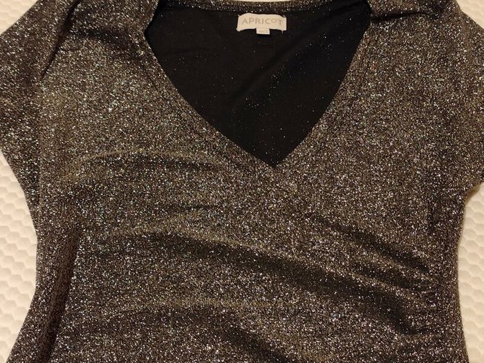 APRICOT Metallic Bodycon Wrap Mini Dress. Size 10