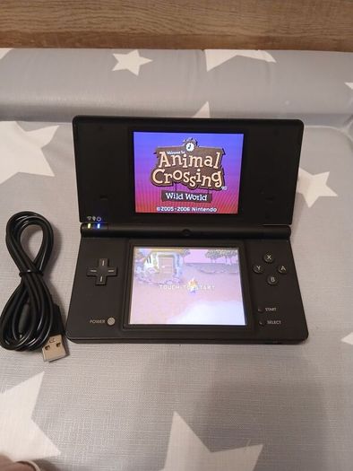 Nintendo DSi Black Console + Animal Crossing: Wild World Game Bundle