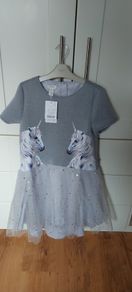 Girls gorgeous dress with unicorns 11YRS -NEW! From Monsoon