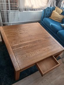 Solid oak coffee table