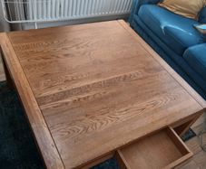 Solid oak coffee table