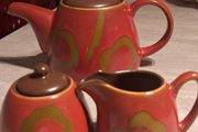 Teapot with Jug and Sugar Bowl .. Tara Pottery  (3 Piece Set) Priced to Clear