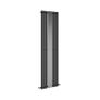 Midnight Black Vertical Oval Radiator with Mirror 180cm/50cm Single Panel Image 2