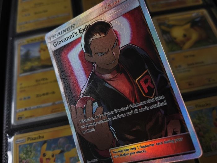 Giovanni's Exile ! Ultra Rare ! from Hidden Fates Set ! 2019 ! Pokemon Card !
