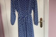 Blue polka dot dress