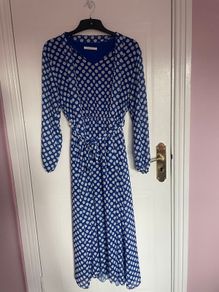 Blue polka dot dress